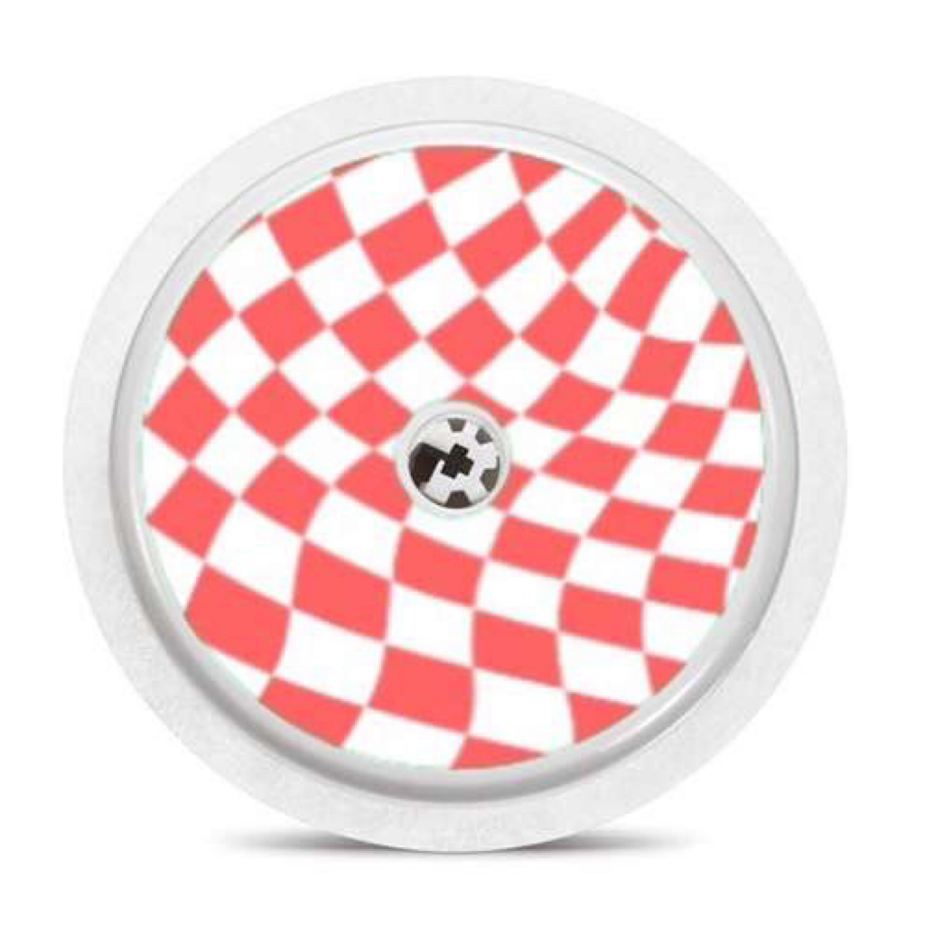 Sticker Freestyle Libre 2 ⎜ Damier rouge > Diab's Follow